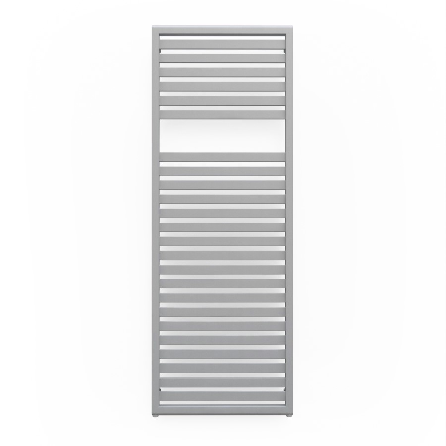 Metallic Silver Vertical Bathroom Towel Radiator 1660 x 600mm