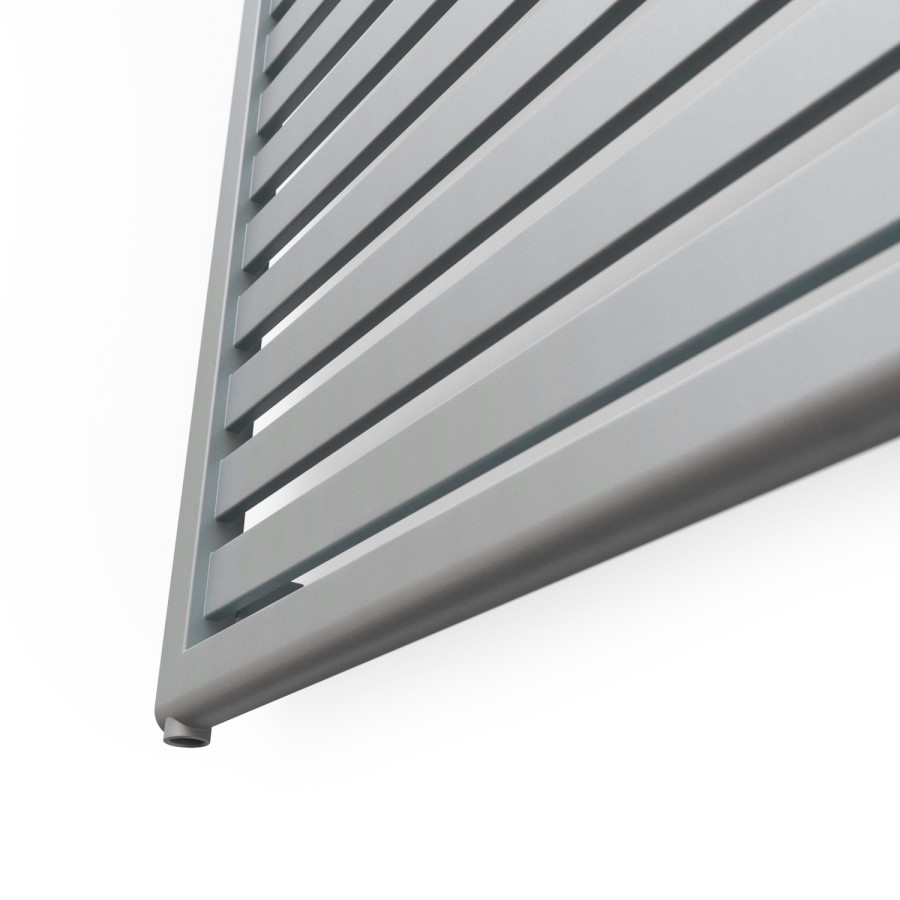 Metallic Silver Vertical Bathroom Towel Radiator 1660 x 600mm