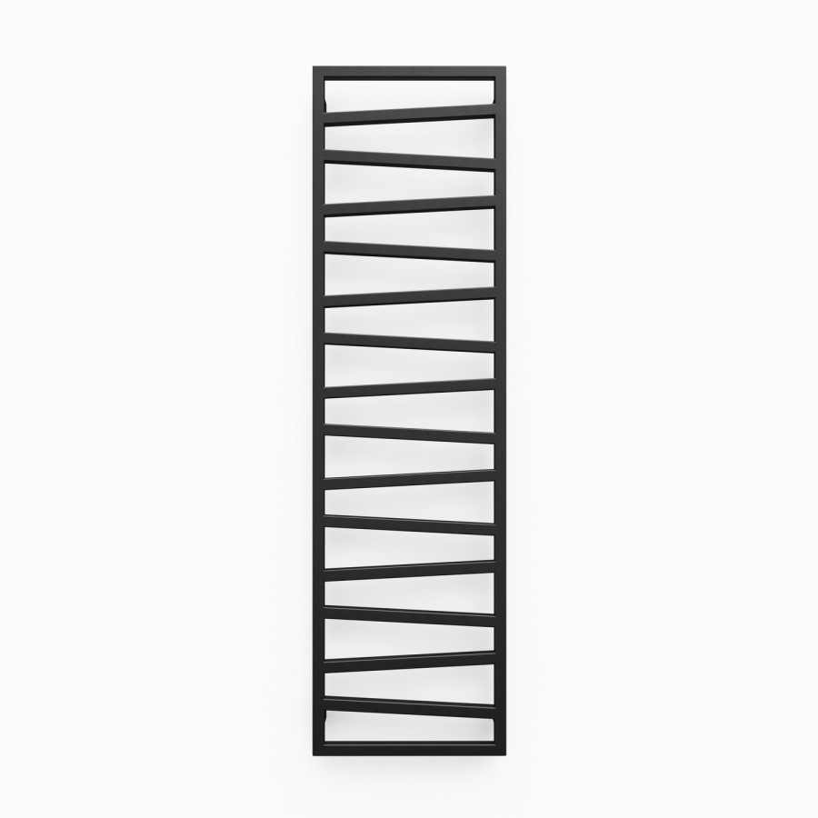 Metallic Black Tall Vertical Bathroom Towel Radiator 1780 x 500mm