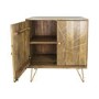 Gold Small Sideboard in Solid Wood with Brass Features - Tahlia