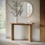 Oak Console Table with Fluted Legs - Tate
