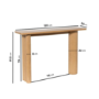 Oak Console Table with Fluted Legs - Tate