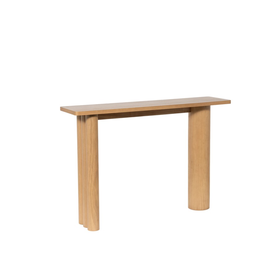 Oak Console Table with Fluted Legs - Tate