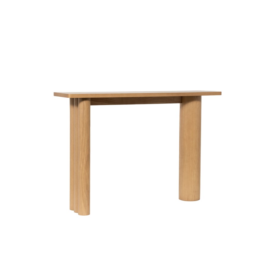 Oak Console Table with Fluted Legs - Tate