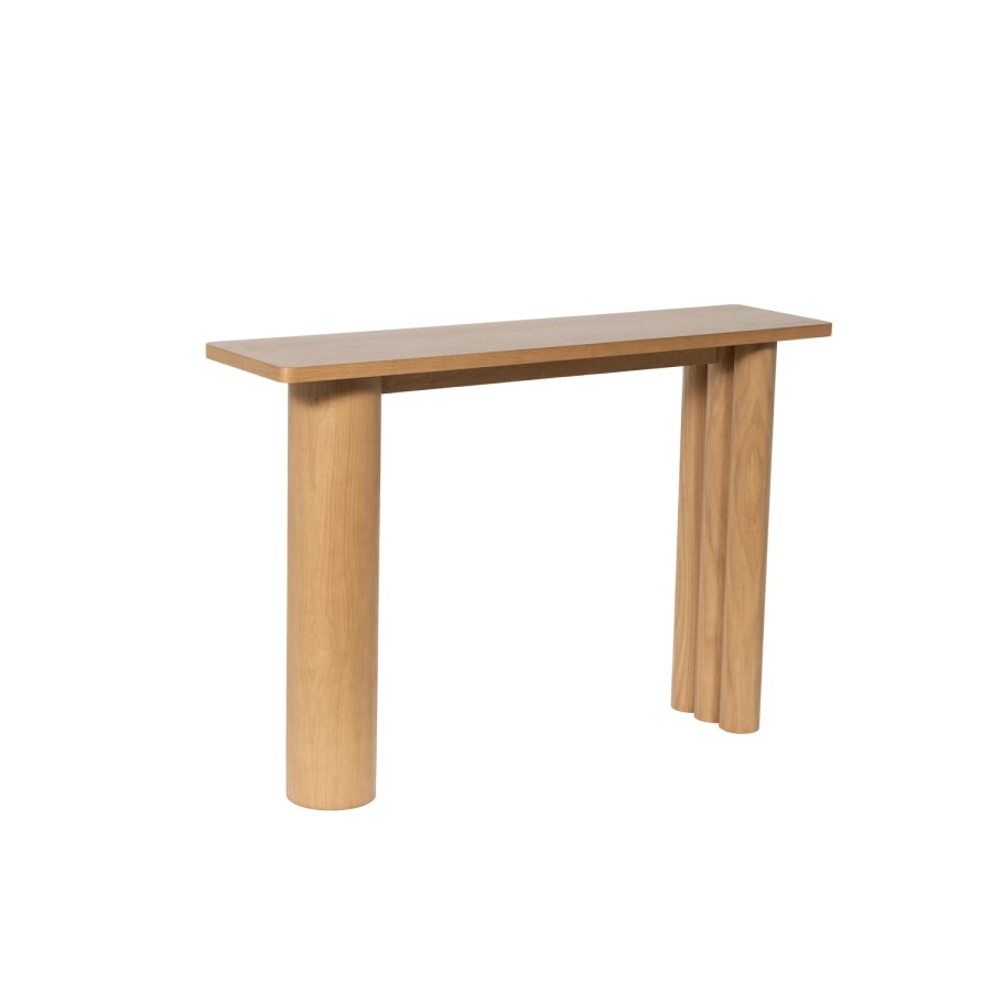 Oak Console Table with Fluted Legs - Tate