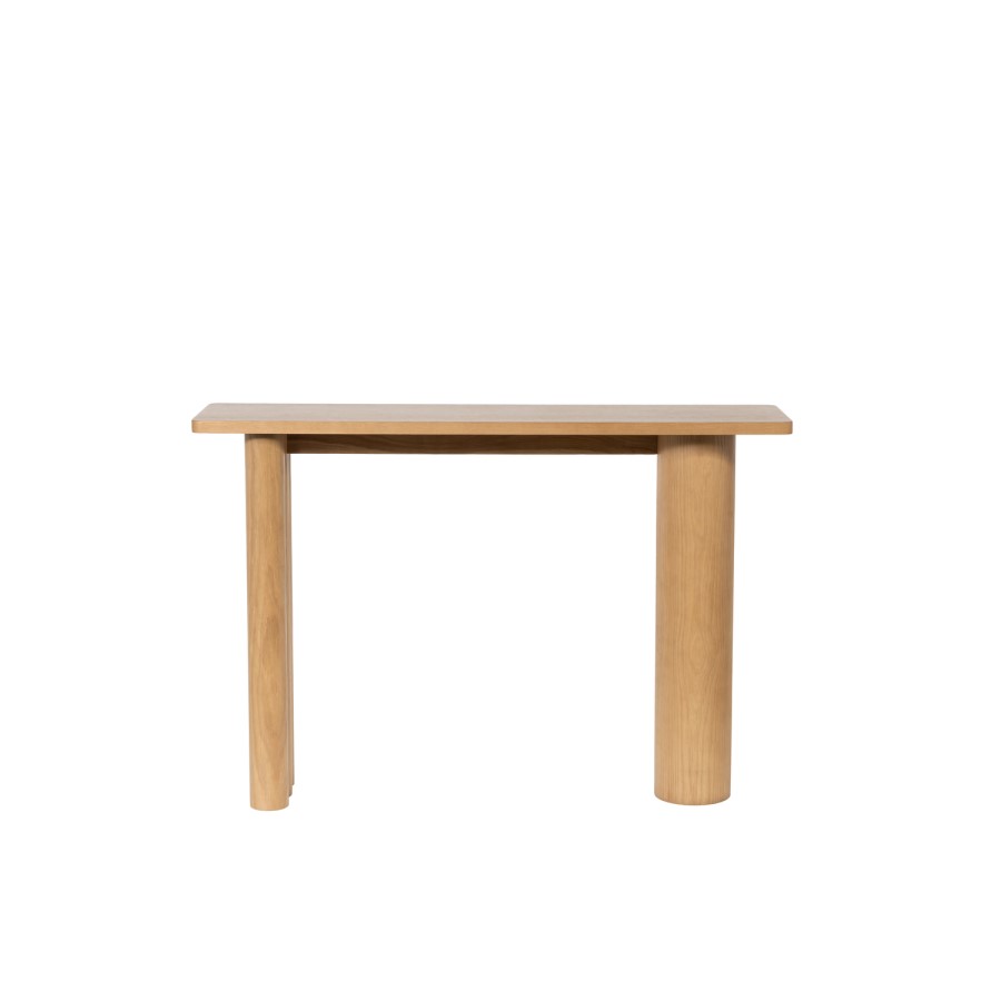 Oak Console Table with Fluted Legs - Tate