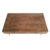 GRADE A1 - Solid Wood Coffee Table with Brass Inlay &amp; 2 Drawers- Tahlia Range