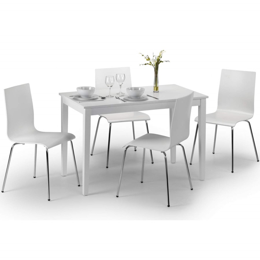 Julian Bowen Taku Dining Table In Satin White 