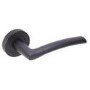 Internal Matt Black Bathroom Lever Door Handle with Lock, Latch and Hinges Pack - 75mm Latch - Tanaro - XL Joinery