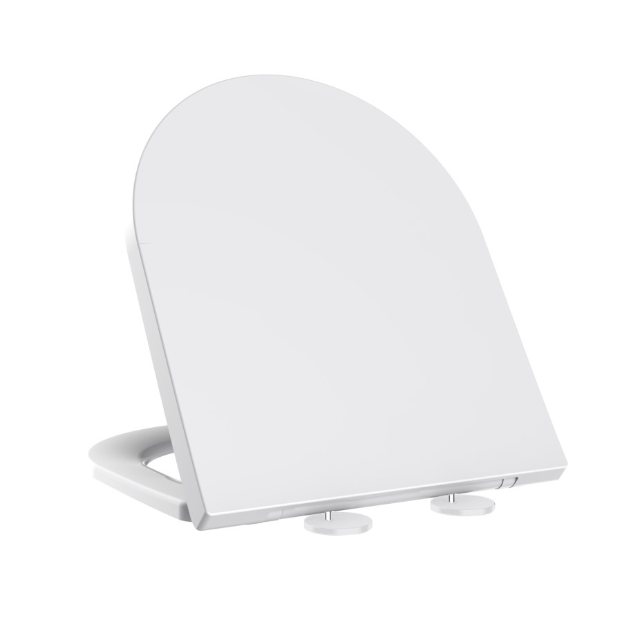 White Round Soft Close Toilet Seat with Quick Release - Tanya