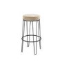 Set of 2 Cream Velvet Bar Stools - 73cm - Tara