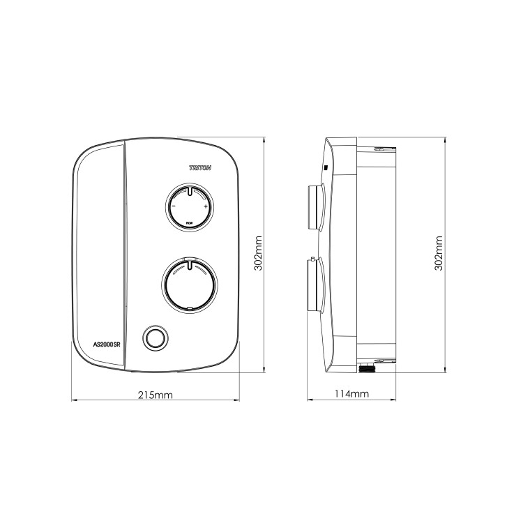 Triton Silent Running Thermostatic Power Shower Set