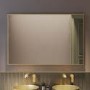 Rectangular Brass Backlit LED Bathroom Mirror with Demister 1200 x 800mm - Taurus