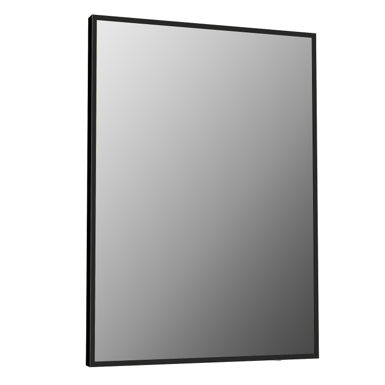 Rectangular Black Backlit Heated Bathroom Mirror with Lights 500 x 700mm - Taurus