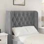 Grey Velvet Single Side-Lift Ottoman Bed - Taylor