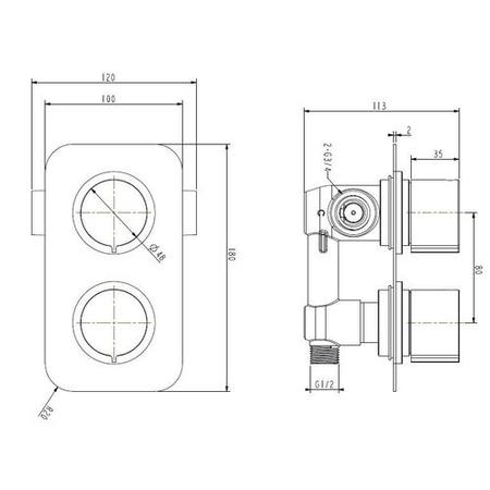 Thermostatic Concealed Shower Valve - Single Function