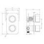 Thermostatic Concealed Shower Valve - Triple Function