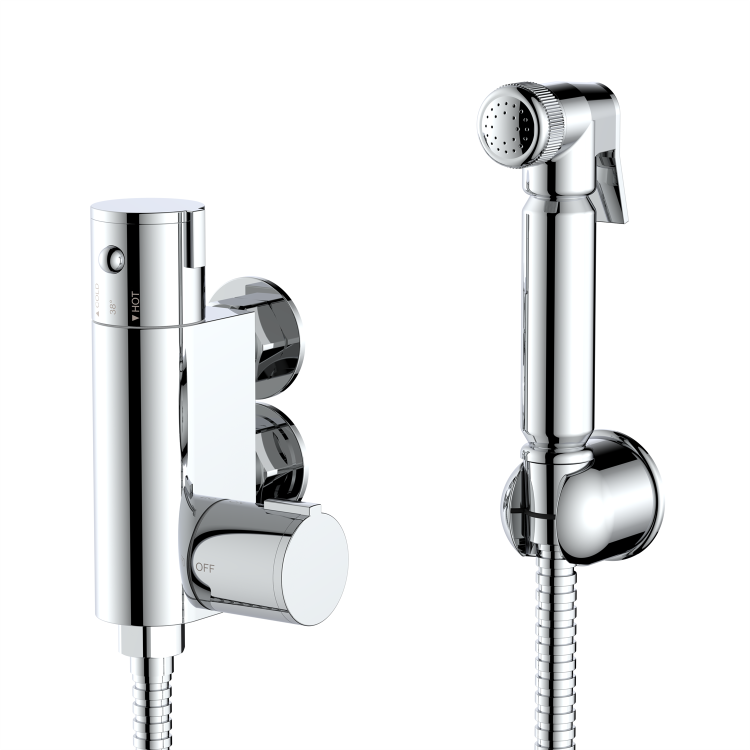 Chrome Thermostatic Douche Shower Spray Kit - Arissa