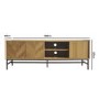 Chevron Solid Wood TV Stand with Storage - TV's up to 70" - Telsa