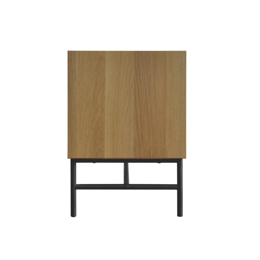 Chevron Solid Wood TV Stand with Storage - TV's up to 70" - Telsa