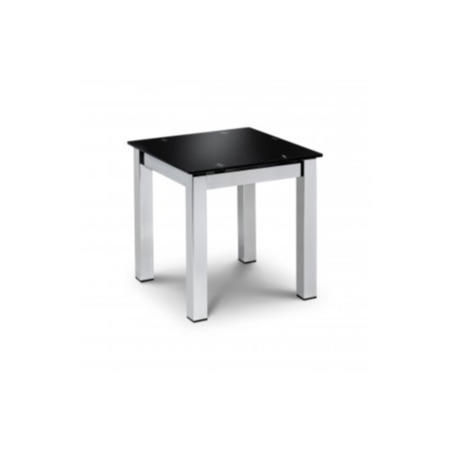 Julian Bowen Tempo Black Glass Lamp Table 