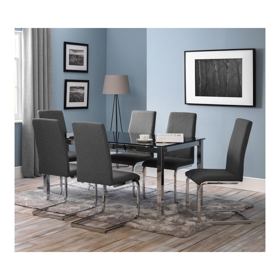 Julian Bowen Dining set Tempo Table With 4 Roma Chairs