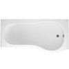 Palham Left Hand P Shape Bath with Side Panel &amp; Shower Screen - 1700 x 700mm