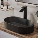 TENNMB525X300 Matt Black Oval Countertop Basin 525mm - Tennessee
