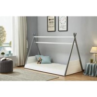 Single Teepee Bed in White and Grey