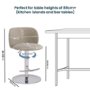 ONLY OPENED - Beige Woven Adjustable barstool- Tessa