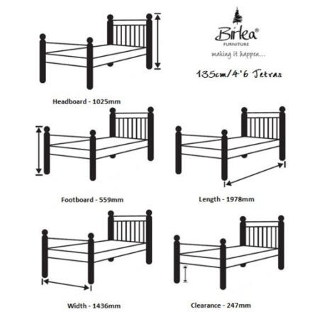 Birlea Furniture Tetras Double Bed