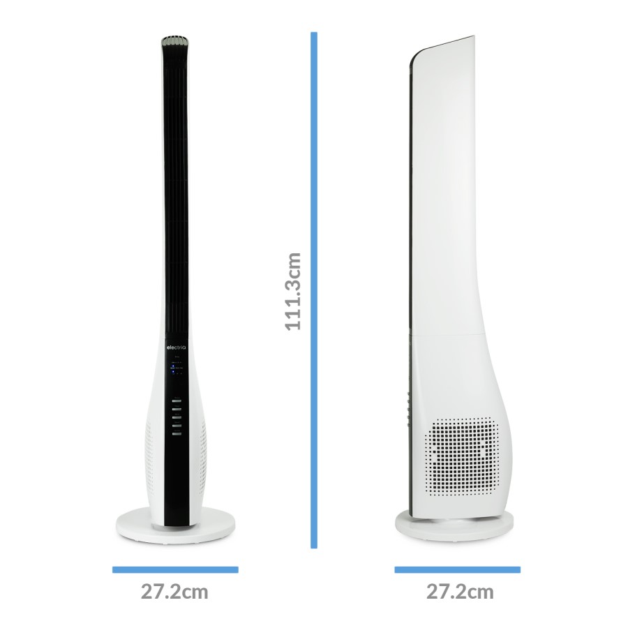 electriQ 44 Inch Tower Fan with Remote Control 3 Speed Settings Timer & Oscillation Functions