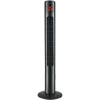 electriQ 46 Inch Black Tower Fan with Remote Control 3 Speed Settings Timer & Oscillation Functions