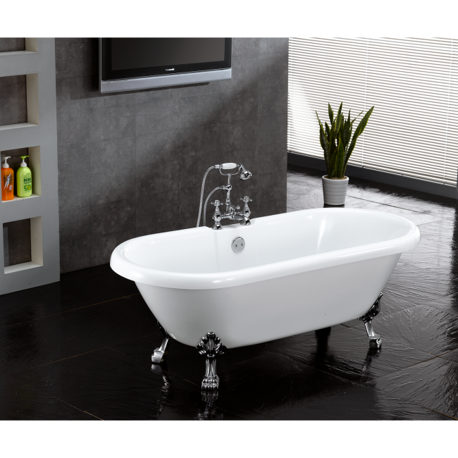 Chancery Traditional Freestanding Bath with Ball & Claw Feet - 1760 x 800 x 630mm