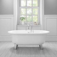Warwick Traditional Freestanding Bath with Modern Chrome Feet- 1730 x 780 x 640mm