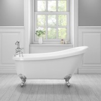 Winstanley Traditional Slipper Style Freestanding Bath with Ball & Claw Feet - 1550 x 720 x 770mm