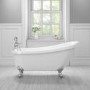 Winstanley Traditional Slipper Style Freestanding Bath with Ball & Claw Feet - 1550 x 720 x 770mm