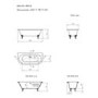 Back To Wall Freestanding Bath with Modern Feet - 1680 x 785 x 620mm