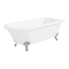 Hampson Traditional Single End Freestanding Bath with Ball &amp; Claw Feet - 1660 x 740 x 595mm