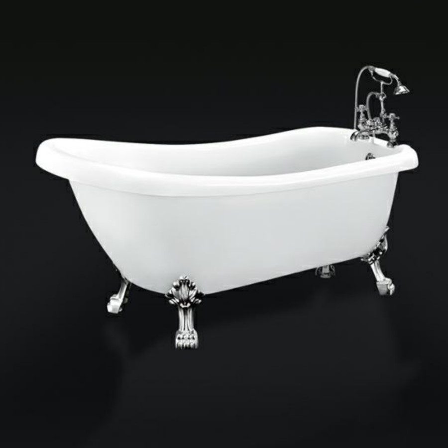 Kingham Traditional Slipper Style Freestanding Bath with Lion Feet - 1550 x 730 x 770mm