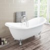 Taylor &amp; Moore Lostock Traditional Double Ended Slipper Style Freestanding Bath with Ball &amp; Claw Feet - 1750 x 730 x 770mm