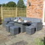 Rowlinson Large Grey Rattan Garden Corner Sofa Set - Thornbury Range