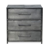 Recycled Boat and Drum Cube Side Table with 3 Drawers