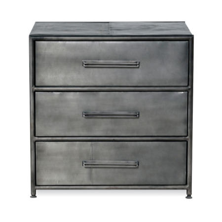 Recycled Boat and Drum Cube Side Table with 3 Drawers