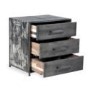 Recycled Boat and Drum Cube Side Table with 3 Drawers