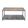 Recycled Boat and Drum Coffee Table with Shelf