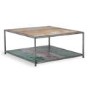 Recycled Boat and Drum Coffee Table with Shelf