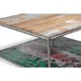 Recycled Boat and Drum Coffee Table with Shelf