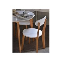 Julian Bowen Tiffany Dining Chair In White and Oak 