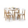 Julian Bowen Tiffany Dining Chair In White and Oak 